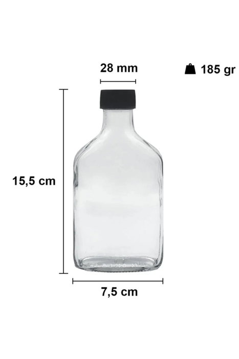 Hermia Juego de Botellas de Vidrio de 200 ml con Molde de Hielo, 5 Piezas Hermia Juego de Botellas de Vidrio de 200 ml con Molde de Hielo, 5 Piezas